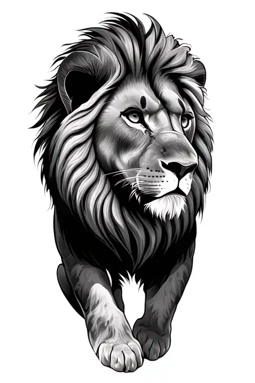 Lion Looking To The Right