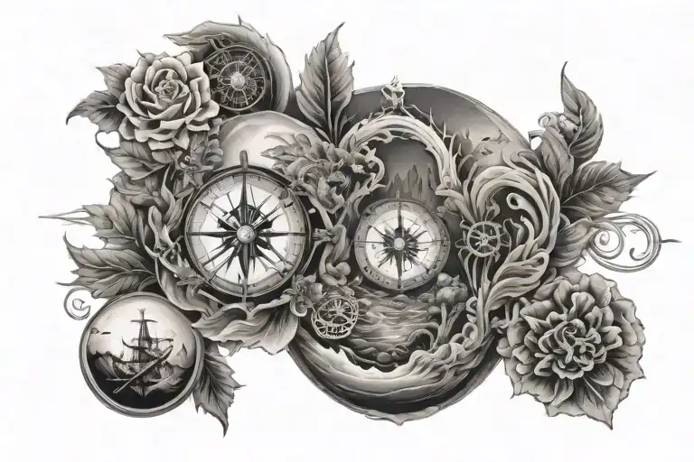 Nature And Nautical Arm Sleeve