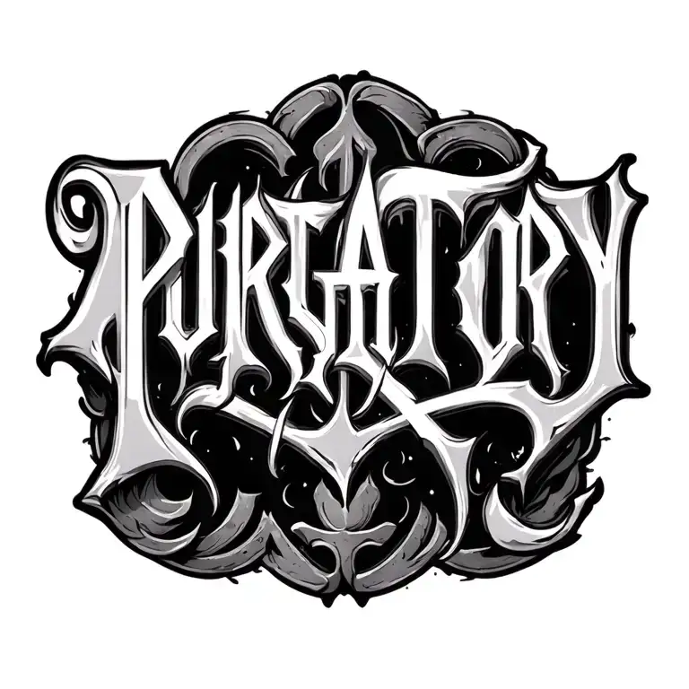 Purgatory Lettering Metall Style