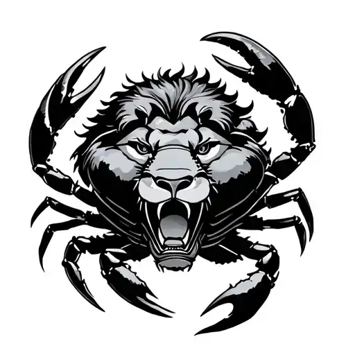 Crab And Lion Zodiac Symbol