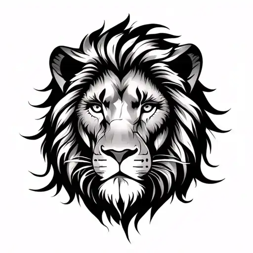 Mitra And Lion Tattoo Design
