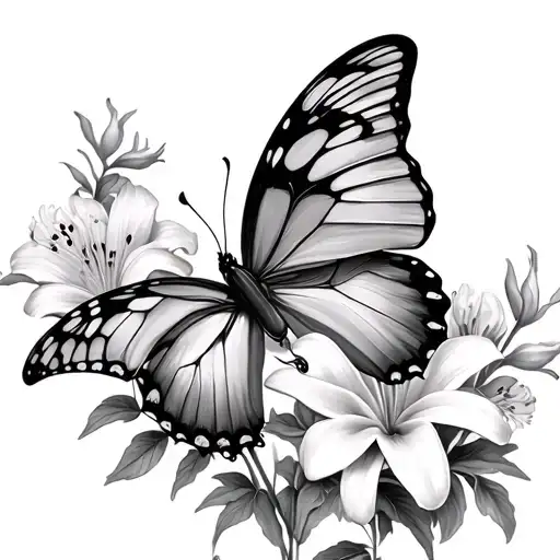 Lillies Lilacs Butterflies