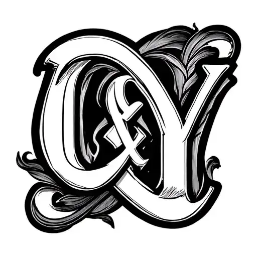 Letters C And Y Intertwined