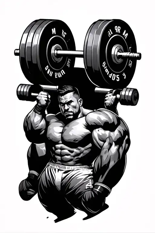 Fighter Lifting Weights