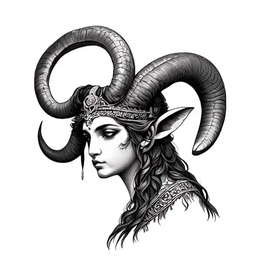 Goddess Of Aries Ram Romancing