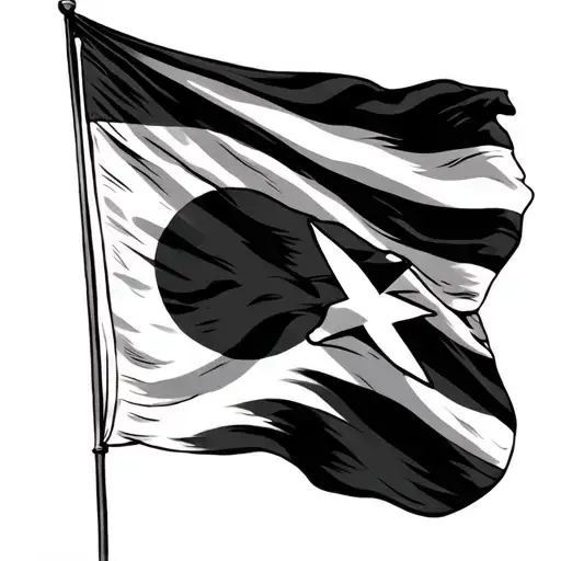 Japan Flag And Cuban Flag Waving