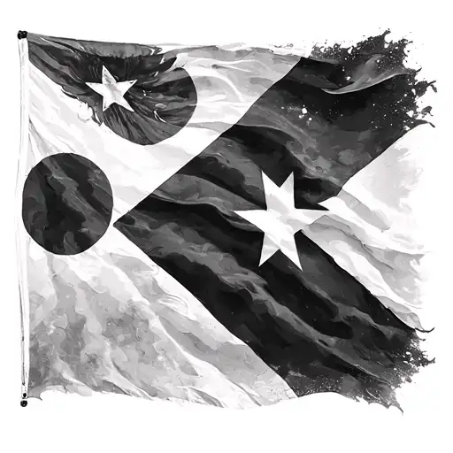 Japan Flag And Cuban Flag Intertwined