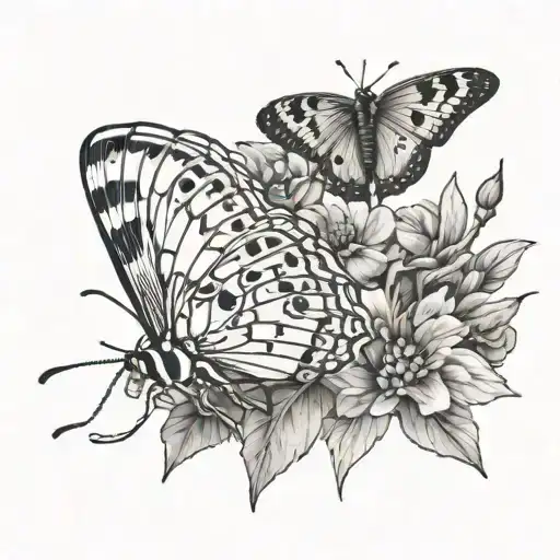 Moth And Butterfly