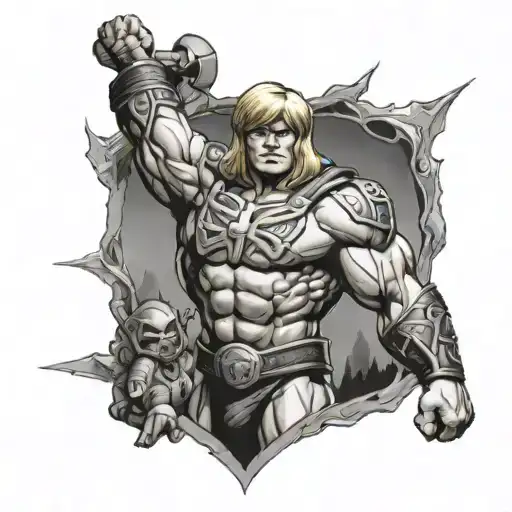 He-man Tattoo Arm Sleeve