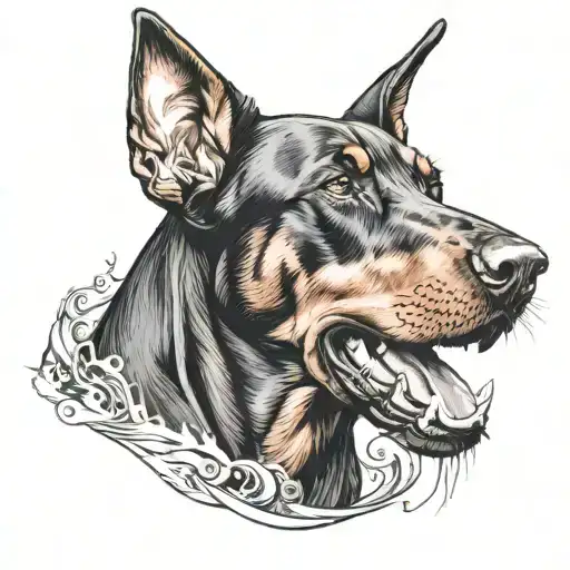 Doberman Named Red