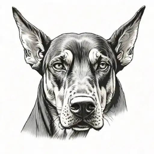 Cool Doberman Named Red