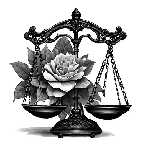 Tattoo Of A Scale Balanced
