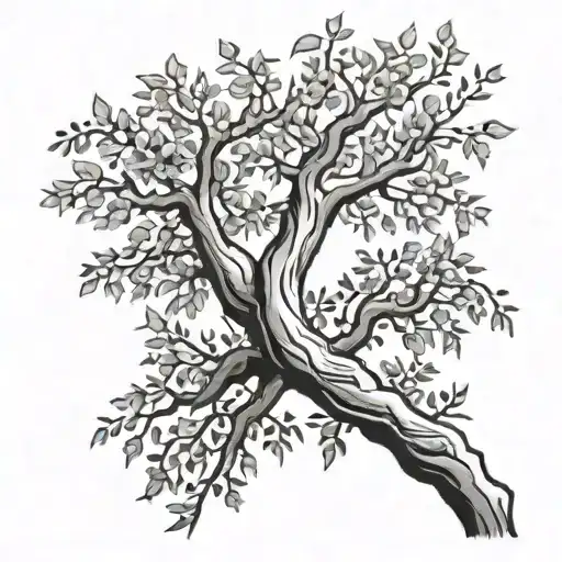 Tree Branch Representing A Family