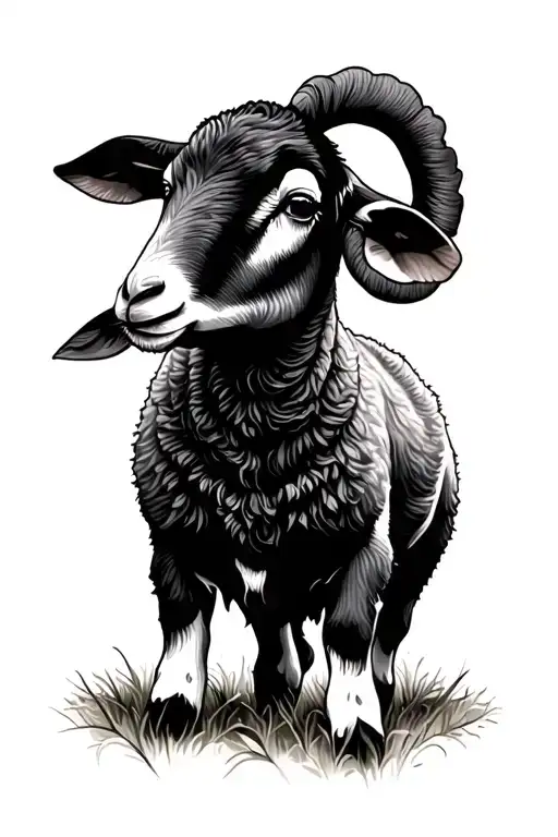 Lamb With 23 Psalm 23