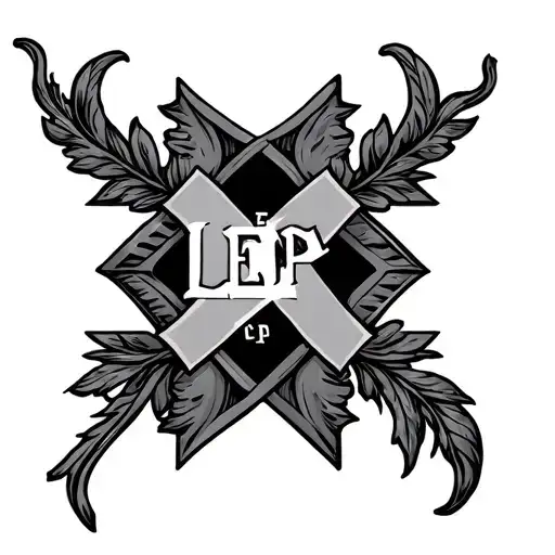 Cross With Initials Lep Clp Lbp