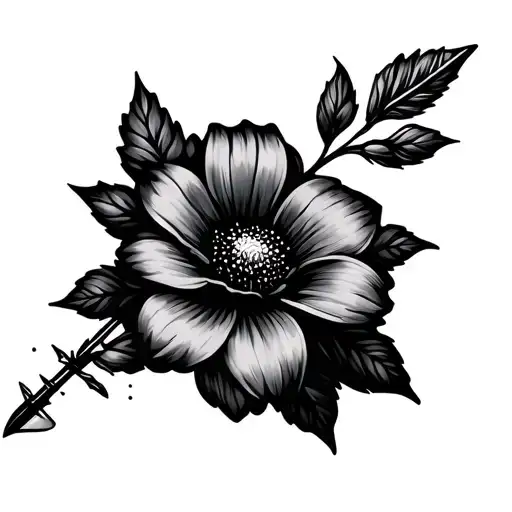 Flower And Arrow Design