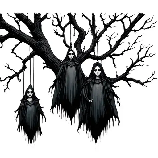 Witchs Hanging From Trees