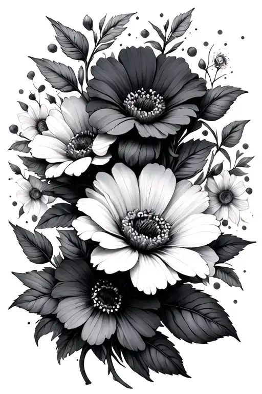 Flowers With Fine Lines