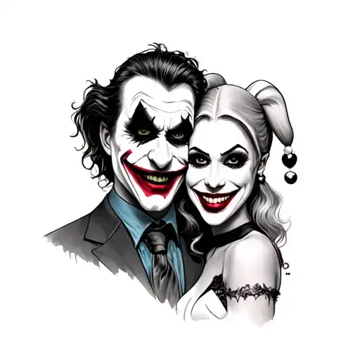 Joker And Harley Quinn Smile Now Cry Later