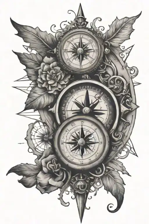 Compass And Scotland Map