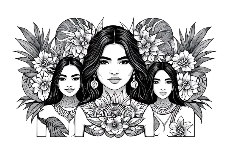 Hawaiian Tribal Family Strength Inspired