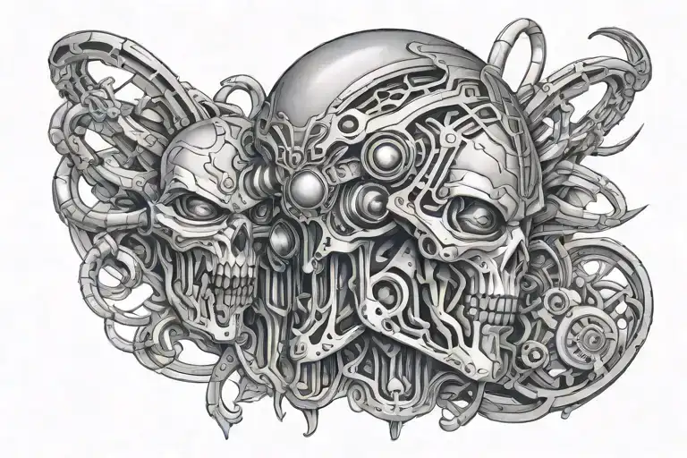 Tattoo Related To Artificial Intelligence And Aliens And Power