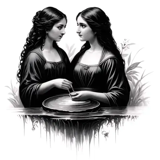 Rebecca At The Well And Then Miriam With A Similar Well