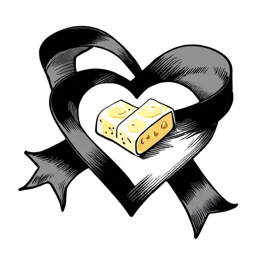 Ribbon With Heart And Butter