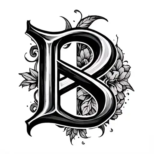 Letter B With A Cross Through It
