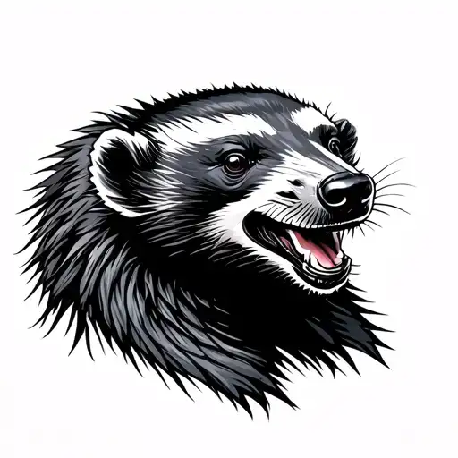 Smiling Honey Badger
