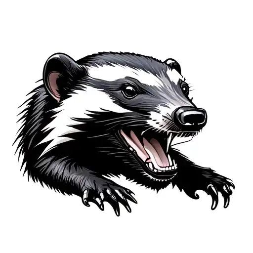 Smiling Honey Badger