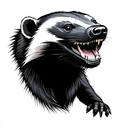 Smiling Honey Badger