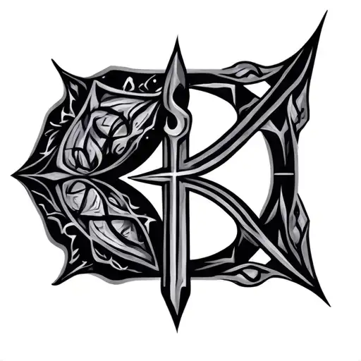 Mysterious Rune Design 8 Sided
