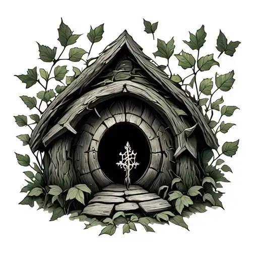Hobbit Hole And Eleven Brooch Ivy