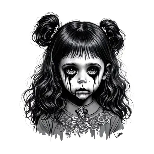 Horror Movie Themed Small Girl