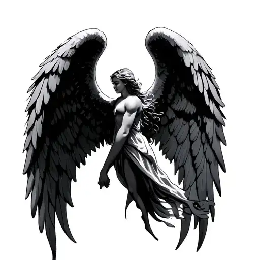 Angel And Cruz Wings