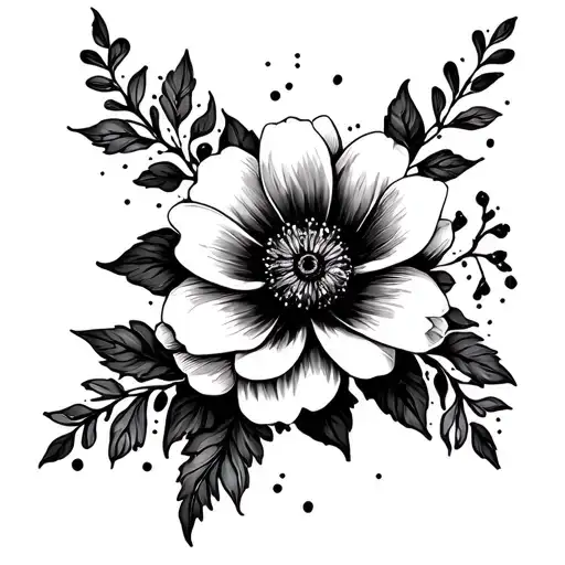 Black Lace And Flower