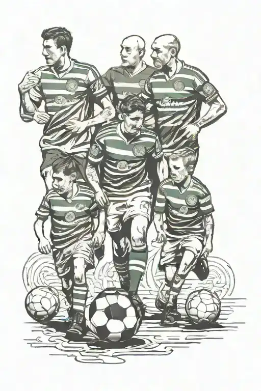 3 Generations Walking Into Glasgow Celtic Football Club