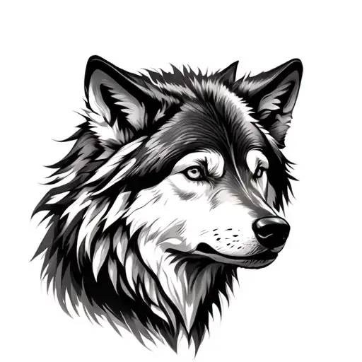 Black And White Wolves In The Form Of Life