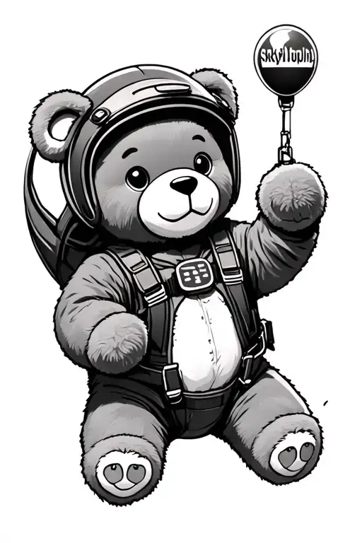 Skydiving Teddy Bear