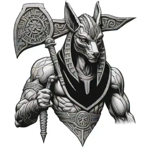 Anubis Holding The Balance