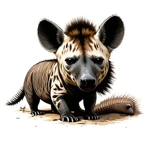 Hyena And Armadillo