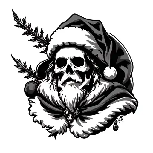 Santa Death Tattoo Design