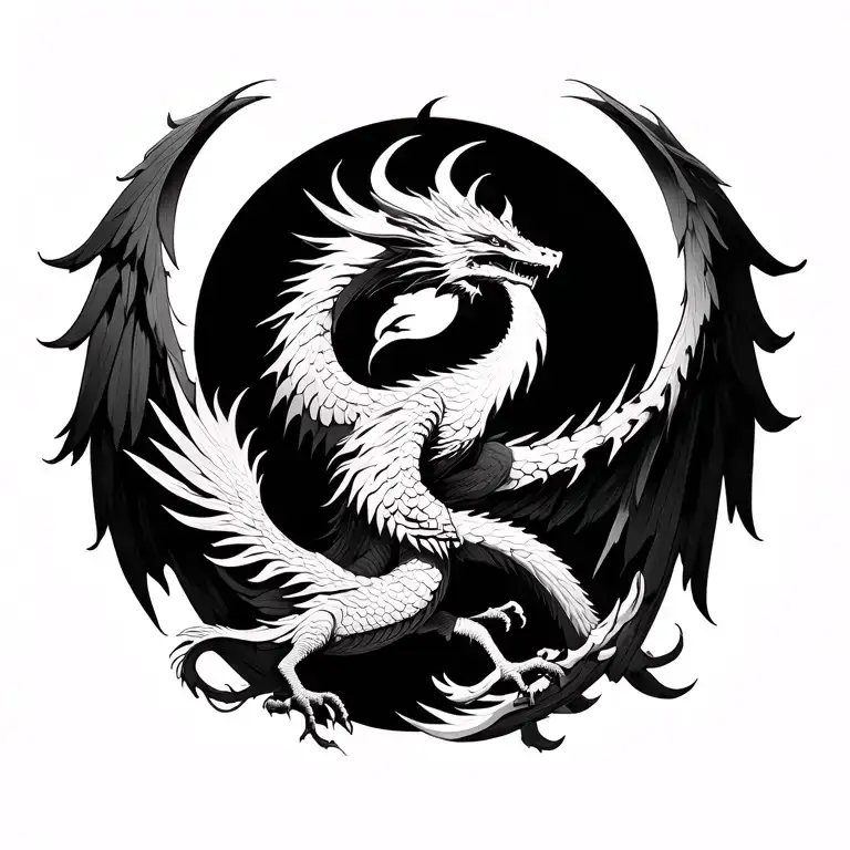 Phoenix And Dragon
