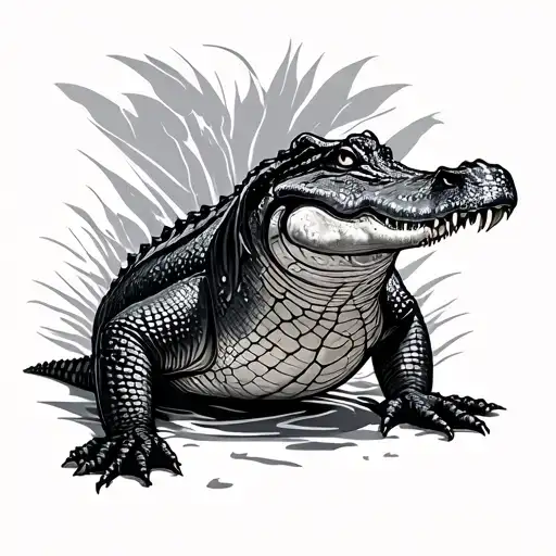 Crocodile Tattoo Including
