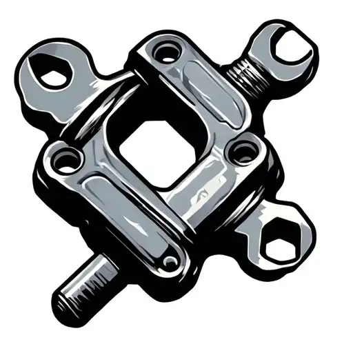 Pistons With Wrenches And Spark Plugs
