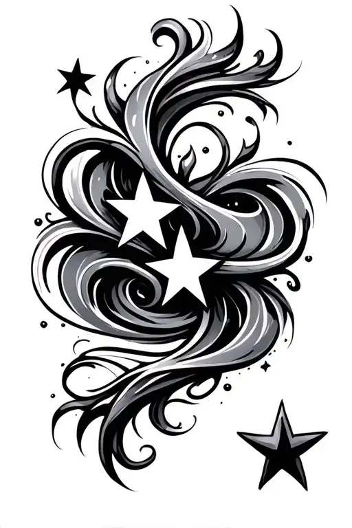 Swirls With Stars
