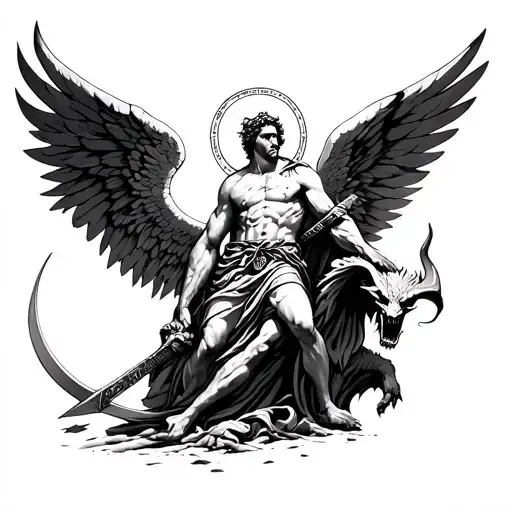 Saint Micheal Slaying The Devil