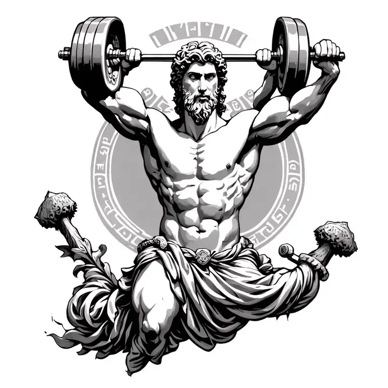 Greek God Lifting Weights
