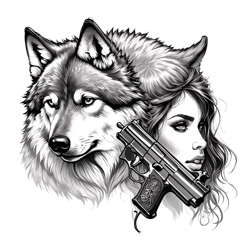 Guns Women Wolf